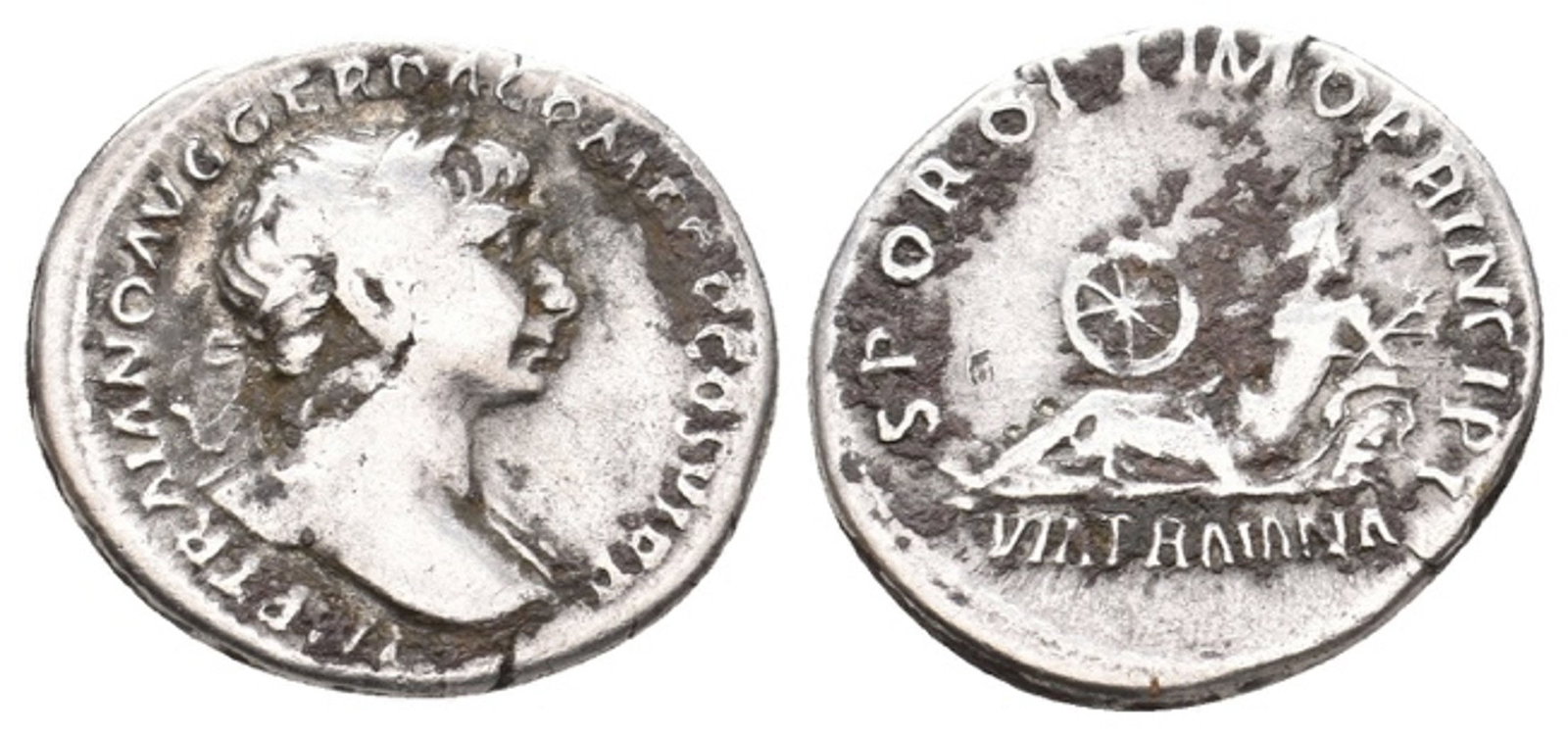 Roman, Denarius, Trajan, 98 - 117 A.D (1 of 3)