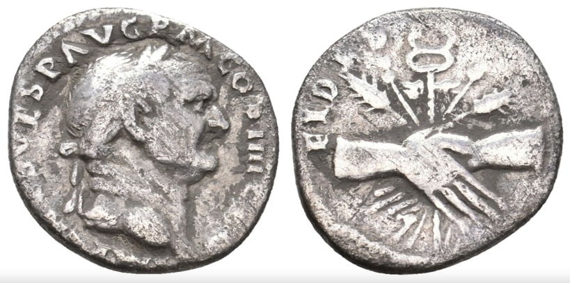 Roman, Denarius, Vespasian, 69 - 79 A.D (1 of 3)