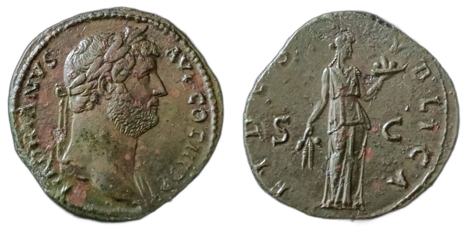 Roman, Sestertius, Hadrian, 137 A.D (1 of 4)