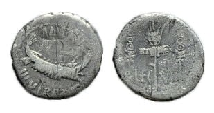 Roman, Denarius, Marc Antony, 32-31 B.C (1 of 3)