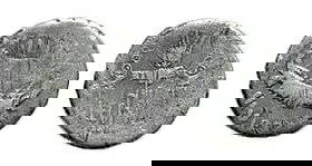 Roman, Denarius, Marc Antony, 32-31 B.C: RULER: Marc Antony DATE: Patrae (?), 32-31 B.C DENOMINATION: Denarius MATERIAL: Silver, AR SIZE & WEIGHT: 17 mm, 3,5 gr OBVERSE: ANT AVG III VIR R P C, Praetorian galley REVERSE: LEG