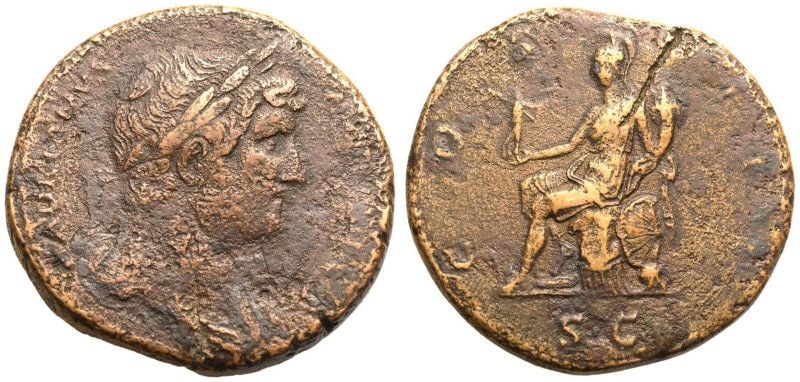 Roman, Sestertius, Hadrian, 117 - 138 A.D (1 of 3)