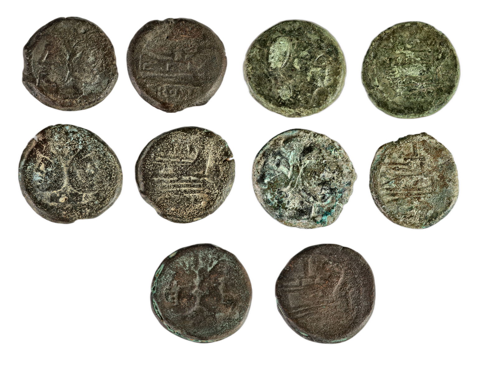 Roman, Coins lot (5 pieces), Republican (1 of 11)