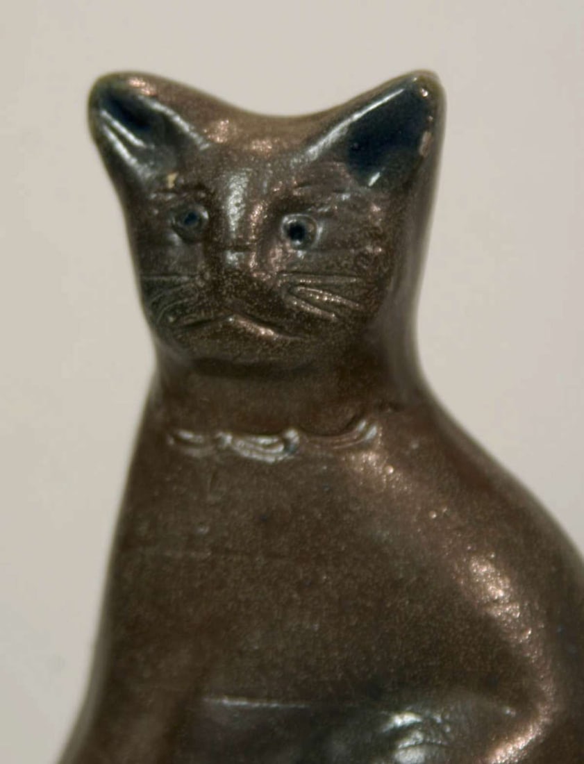 vintage redware pottery animal statue (1 of 9)