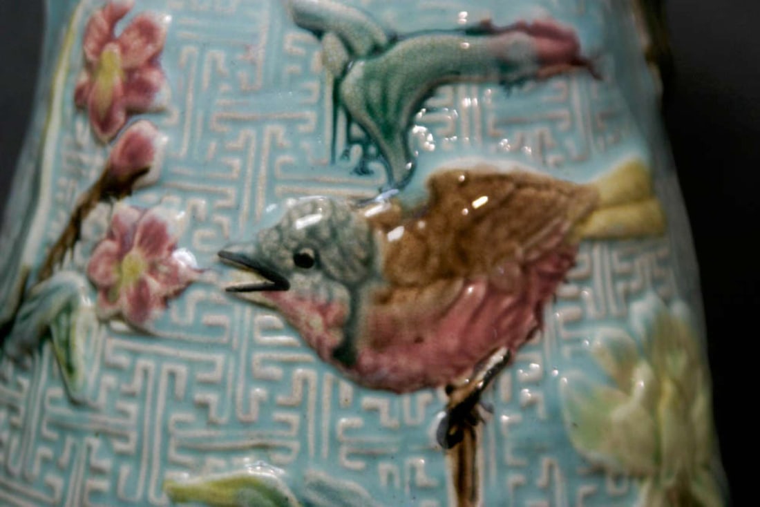 antique Majolica pottery pitcher (1 of 10)