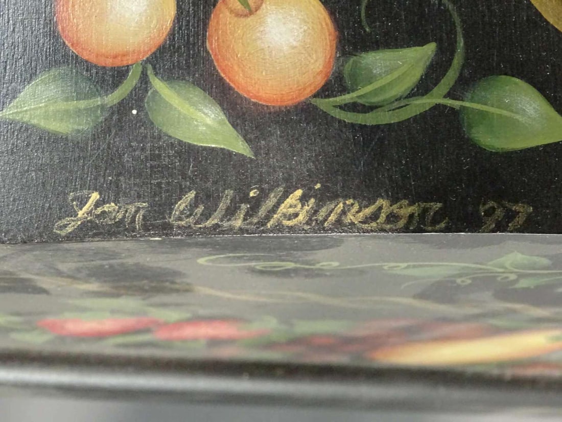 vintage Folk Art domed top trunk (1 of 9)