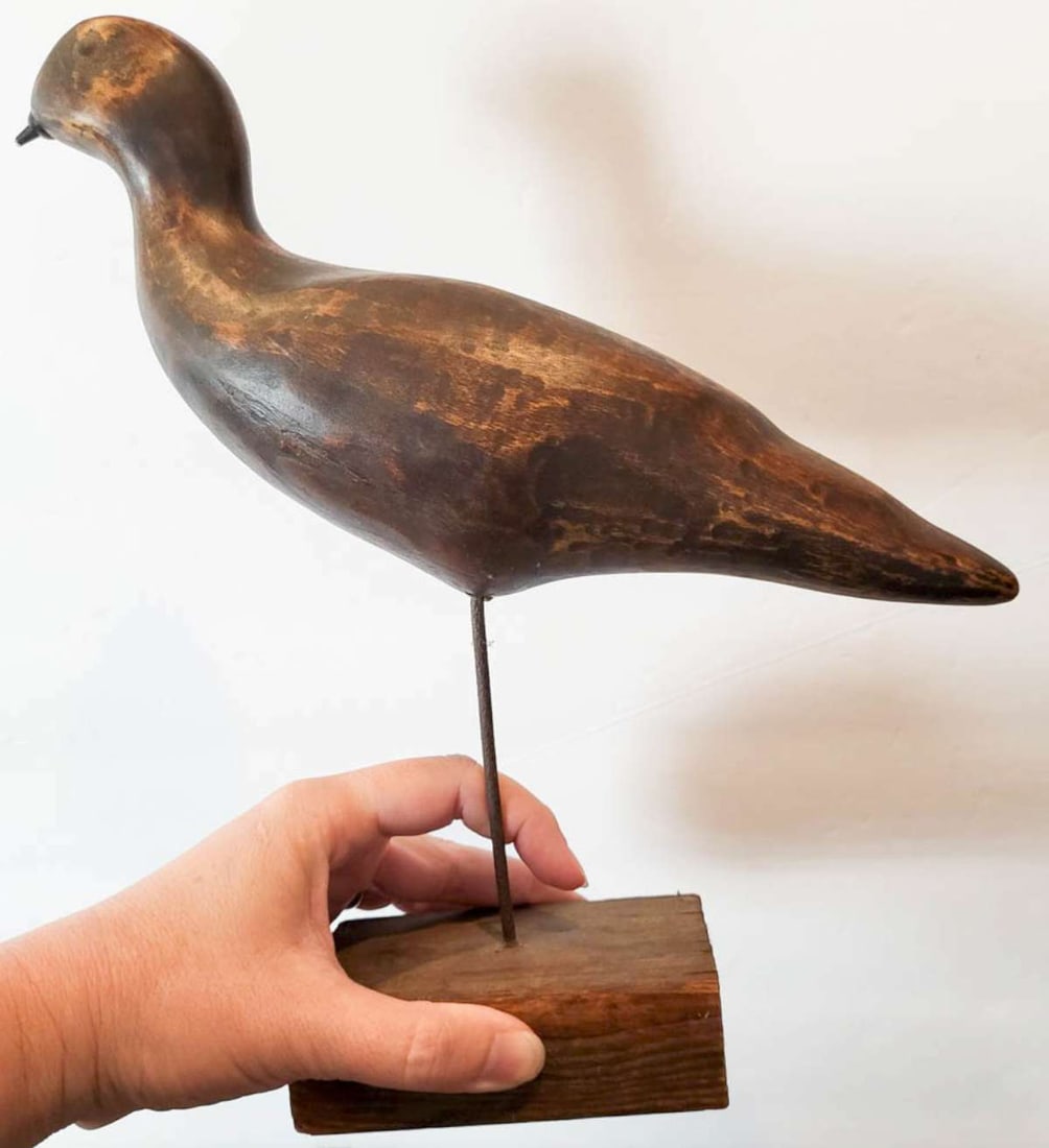 vintage carved wooden bird sculpture (1 of 8)