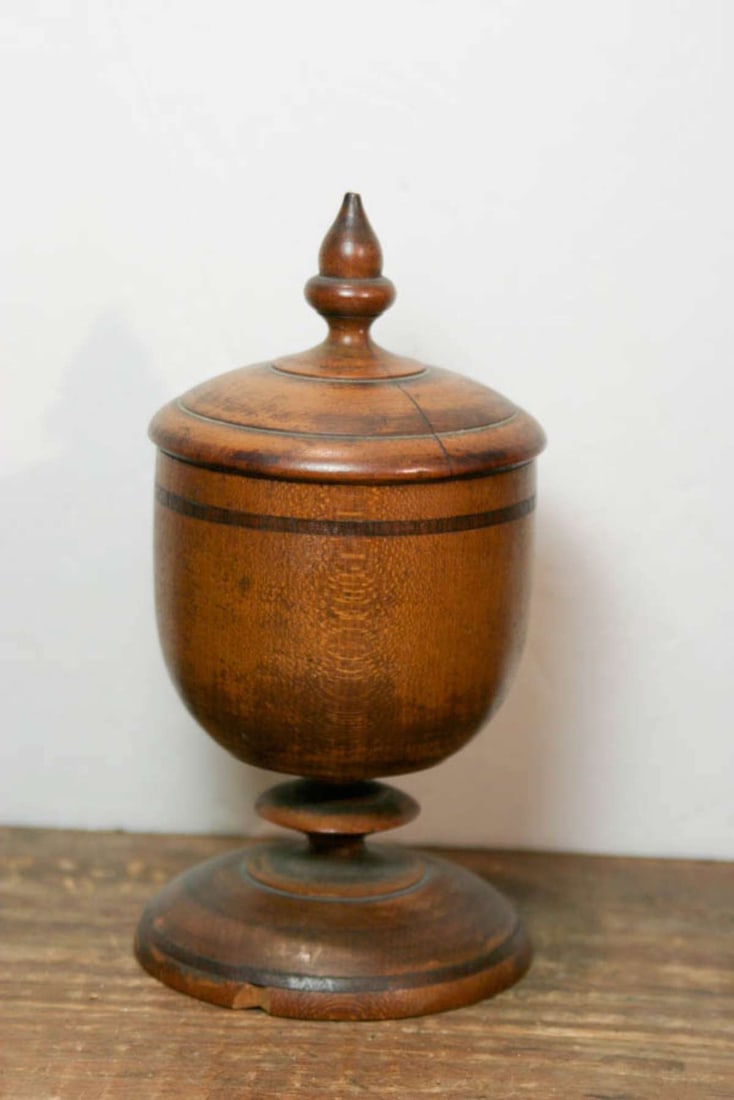 antique treenware trinket storage piece (1 of 10)