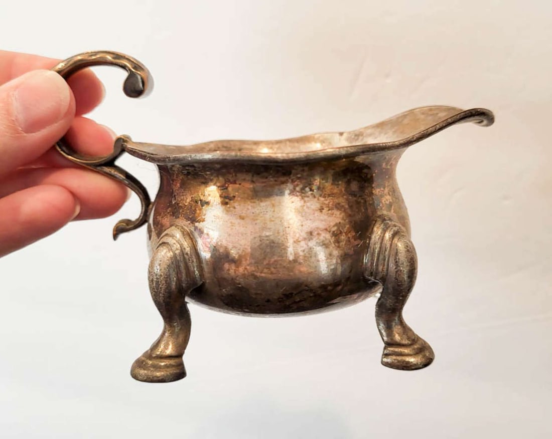 antique Boston silver handled creamer (1 of 7)