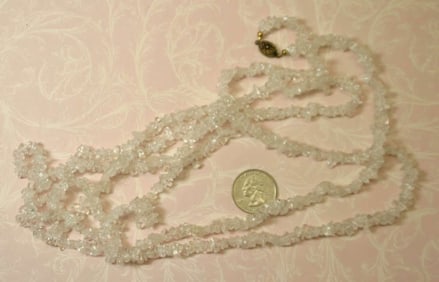 vintage estate jewelry: Quartz necklace
