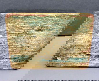 antique Folk Art box with Flying Cloud ship painting