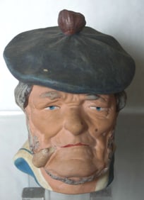 antique French pottery tobacco jar