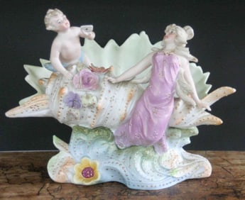 large antique bisque figural piece