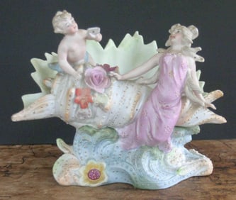 large antique bisque figural piece