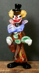 vintage Murano glass clown sculpture