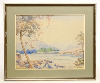 antique original watercolor by Stefan Hirsch