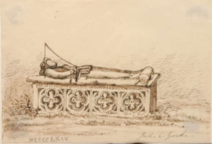 antique sanguine illustration drawing