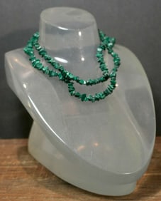 vintage estate jewelry: Malachite necklace