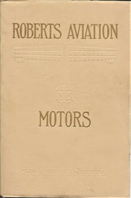 1912 Roberts aviation motors ephemera catalog