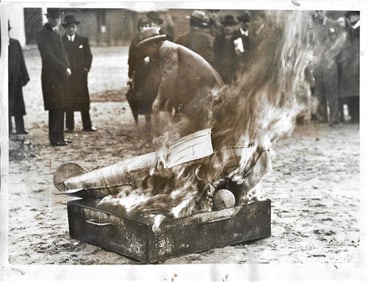 antique photograph of secret aviation invention