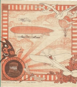 1911 aviation race cloth ephemera souvenir