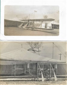 pair 1913 Wright brothers aviation photo cards