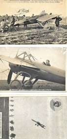 three 1913 aviation postcards world speed record SIGNED rare