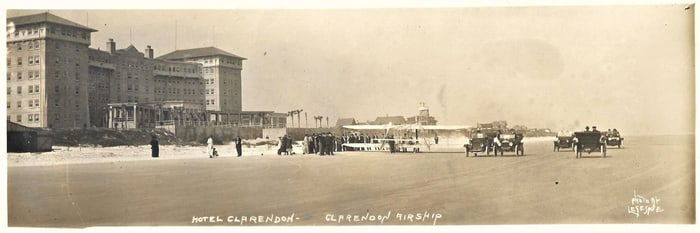 1913 antique aviation panorama photograph Ruth Law rare