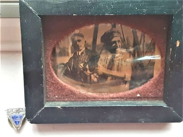 1915 aviation photo plus pin from aviator school rare