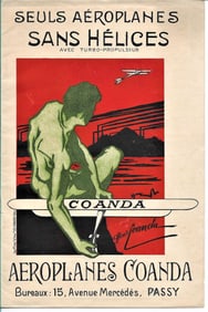 1910 Coanda JET turbine airplane catalog beyond rare