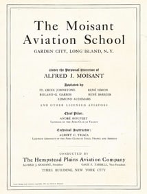 1912 Moisant aviation school catalog