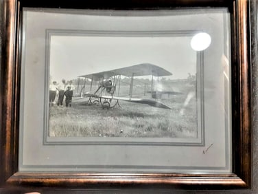 c. 1911 aviation framed cabinet photograph McCurdy