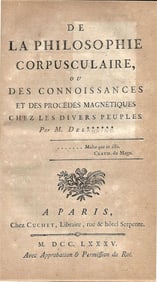 1785 hypnotism Mesmerism book very rare