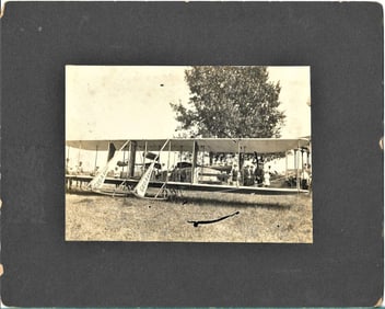 c. 1913 aviation cabinet photograph Wright airplane