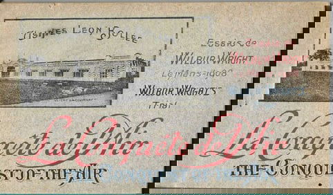 1912 aviation Wilbur Wright brothers memorial booklet rare