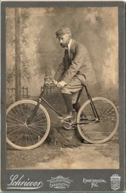 antique 1896 bicycle racer CDV photograph rare