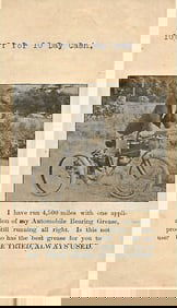 c. 1901 ephemera Adams motorcycle automobile oil, etc.
