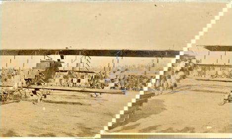 1913 aviation rppc Beachey in Curtiss Looper airplane