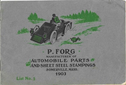 1903 automobile parts catalog ephemera