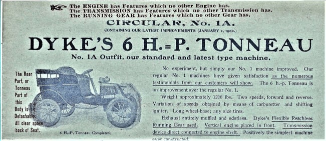 1902 automobile ephemera brochure