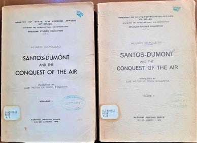Santos Dumont aviation book set with provenance