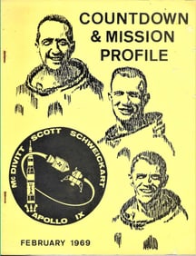 space 1969 Apollo 9 mission profile booklet NASA