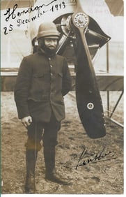 1913 aviation SIGNED photograph of Chanteloup