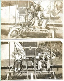 c. 1910 aviation set of unknown biplanes airplanes