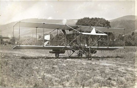 1910 aviation Curtiss biplane airplane rppc