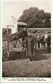 1913 aviation photo card signed by aviator