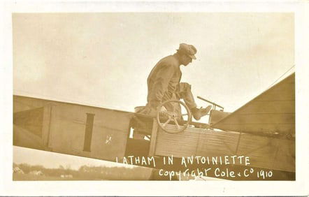 1911 flown aviation rppc famous aviator