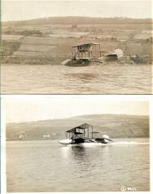 1913 aviation 2 Curtiss flying boat airplane rppcs