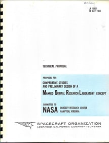space station 1963 Lockheed concept plans pre-SkyLab rare NASA