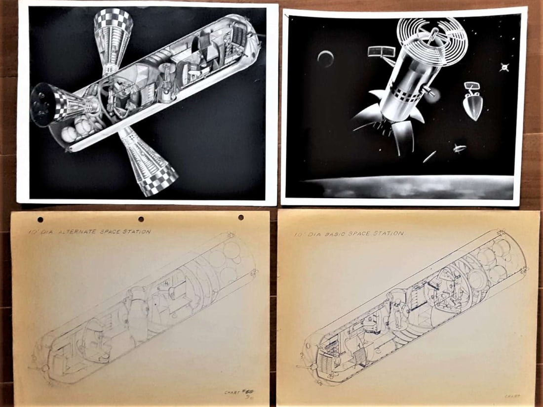 space station early design photos from Rockwell rare (1 of 6)